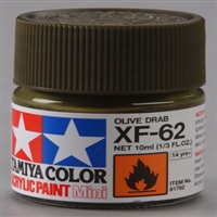 TAMIYA ... MINI XF62 OLIVE DRAB      ACRY