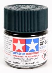 TAMIYA ... MINI XF-85 RUBBER BLACK 10ml