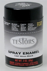 TESTORS ... BLACK-GLOSS            3.2 oz.