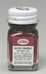 TESTORS ... RED METAL FLAKE-GLOSS  1/4 oz.