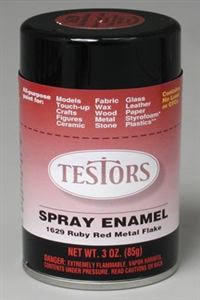 TESTORS ... RED METAL FLAKE-GLOSS   3.2 oz