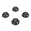 TEKNO R/C ... WHEEL NUTS 17MM M12X1.0, RC LOGO SERRATED, 4PC