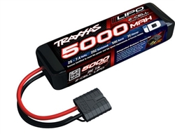 TRAXXAS ... 5000 MAH 2-CELL 7.4V LIPO ID 25C