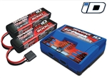 TRAXXAS ... CHARGER COMBO DUAL ID CHARGER W/ 2 PACKS 3S-5000mah LiPo