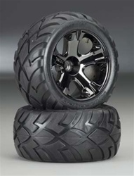 TRAXXAS ... TIRES & WHEELS ASSM       BLK