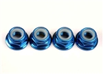 TRAXXAS ... NUTS FLANGED 5MM BLUE (4