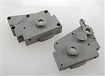 TRAXXAS 4491A... GEARBOX HALVES GRAY L&R