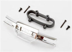 TRAXXAS ... BUMPER & MOUNT REVO  CHROME W/SCREWS