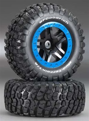 TRAXXAS ... TIRE/WHL ASSY GLUED SCT BLUE