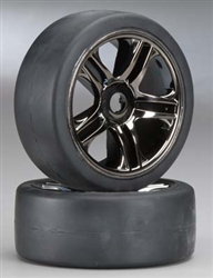 TRAXXAS ... TIRES/WHEELS ASSM FRONT(2