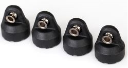 TRAXXAS ... SHOCK CAPS (BLACK) (4) (ASSEMBLED WITH HOLLOW BALLS)