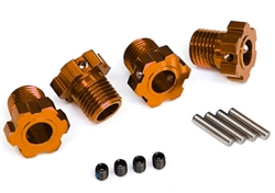 TRAXXAS ... WHEEL HUBS SPLINED 17MM (ORANGE-ANODIZED) (4)/ 4X5 GS (4)/