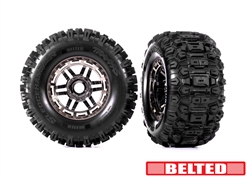 TRAXXAS ... T&W BLK CHRM WHL SLDGHMR AT TIRE