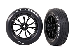 TRAXXAS ... TIRES & WHEELS ASSEMWELD GLOSS BLACK WHEELS TIRES