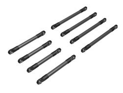 TRAXXAS ... SUSPENSION LINK SET 6061-T6 ALUMINUM DARK TITANIUM-ANODIZE