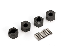 TRAXXAS ... WHEEL HUBS 7MM HEX (4)/ AXLE PINS (8)