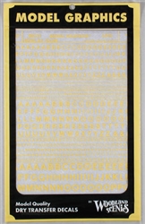 WOODLAND SCENICS MG724... D/T GOTHIC RR YELLOW 6 SIZES