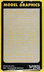 WOODLAND SCENICS ... D/T NUMBERS YELLOW 1/16 - 5/16
