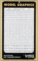 WOODLAND SCENICS MG731... D/T NUMBERS SILVER 1/16 - 5/16