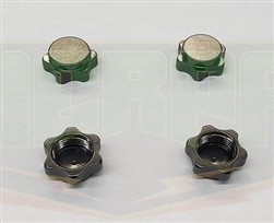 WERPA ... DIRT SHIELD WHEEL NUTS 17MM GUN METAL