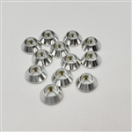 WERPA SILVER... WASHER 3mm BEVELED SILVER (12pcs)