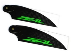 ZEAL ROTOR BLADES ... ZEAL C/F TAIL BLADE 115mm GRN