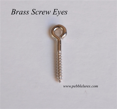 Brass Screw Eyes - Nickel Plated