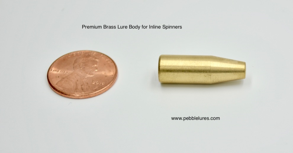 Bullet Style Brass Lure Bodies for Inline Spinners