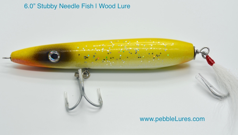 6.0â€ Stubby Needle Fish  Wood Fishing Lure - Salt Water