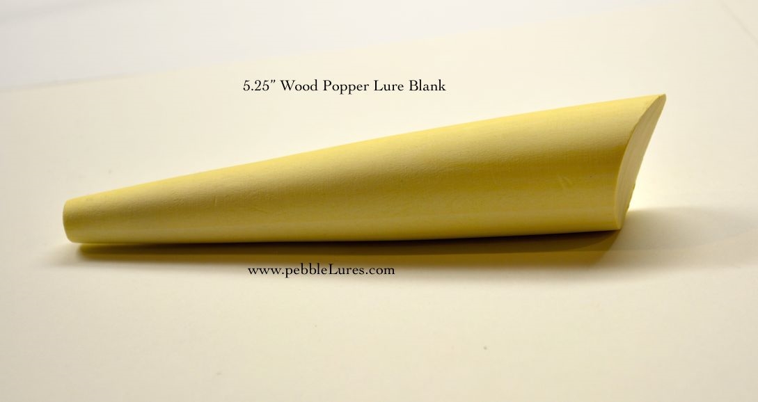 5.25” (inch) Custom Wood Popper Lure (with through holes)