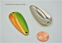 Brilliant Foiled/Painted Metal Casting Spoons | with Iridescent Foil