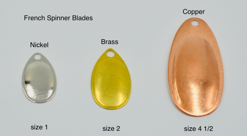 French Spinner Blades for inline spinners