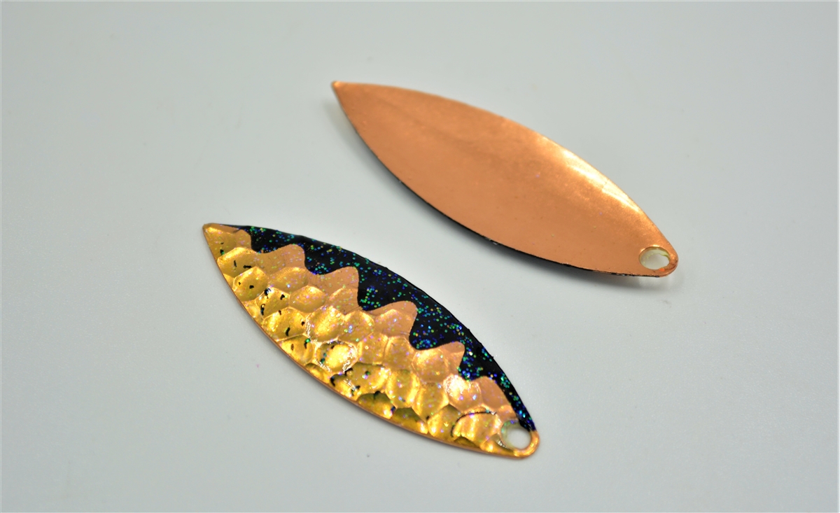Painted Hammered Willow Leaf Spinner Blades