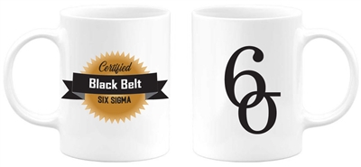 6 Sigma Black Belt coffee tea mug