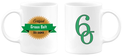 6 Sigma Green Belt coffee tea mug