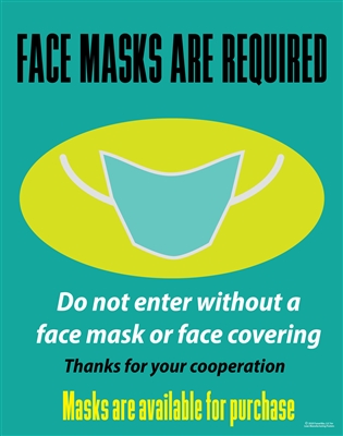 Face masks are required, avalible for purchase