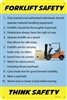 Forklift Safety 10 Rules Aluminum Sign