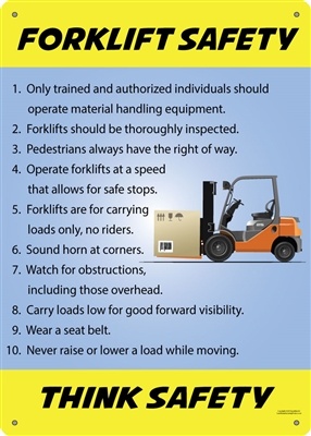 Forklift Safety Plastic Sigh