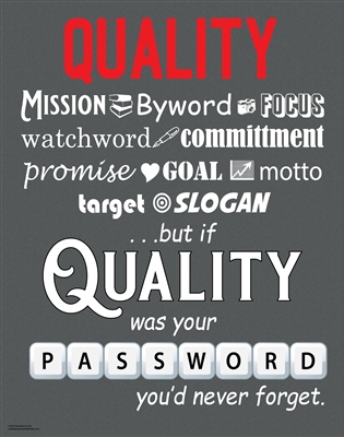 If Quality was Your Password