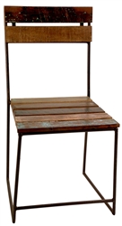 Colton Iron Wood Slat Chair