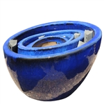 Slanted Planter Bowls - Blue