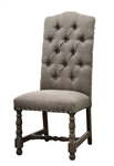 Aston Chair Linen Tufted Brown