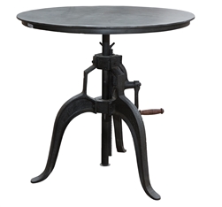 Bronx Crank Table with Iron Top