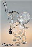 Flame Princess Glass Micro Clear Elephant w/ Chain