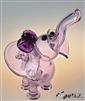 Flame Princess Glass Micro Gemini Elephant w/ Bow