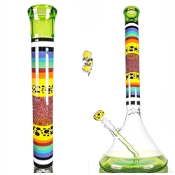 Hops Glass Leopoard Encalmo Retti Beaker Waterpipe