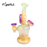 KGB Glass Royal Jelly with Crushed Opal Drizzle Bell Bottom