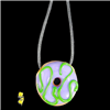 KGB Glass Blueberry Frosted Donut Pendant