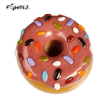 KGB Glass Large Strawberry Frosted Sprinkle Donut
