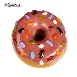 KGB Glass Large Strawberry Frosted Sprinkle Donut